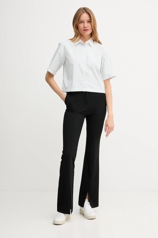 Хлопковая рубашка United Colors of Benetton 59T7DQ0CI голубой AW25