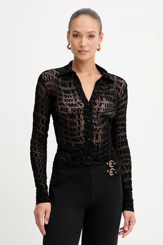 Versace Jeans Couture koszula wzorzyste czarny 79HAL213.JS490