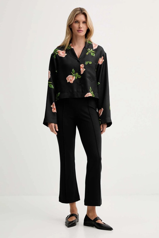 Nanushka koszula jedwabna NW25PFTP05798 czarny AW25