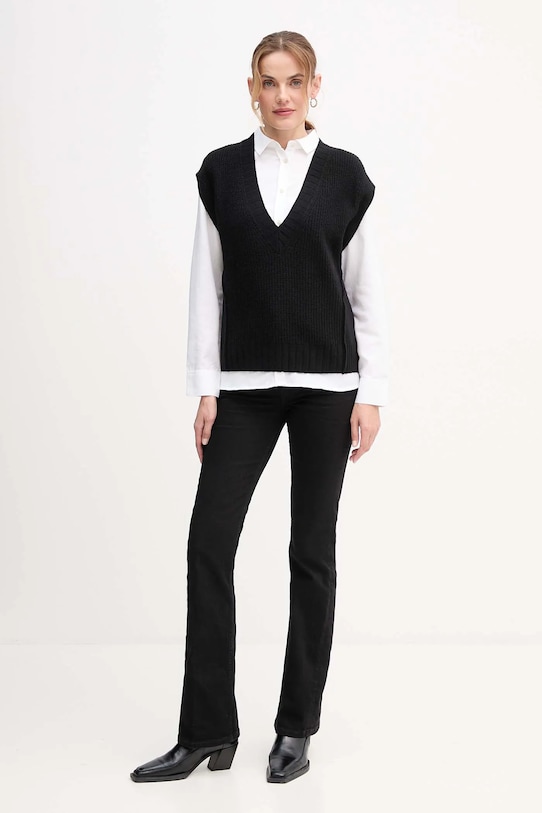 United Colors of Benetton koszula 56D8DQ0CG biały AW25