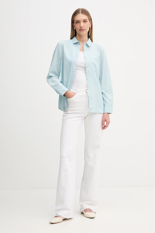 Košeľa United Colors of Benetton 56D8DQ0CG modrá AW25