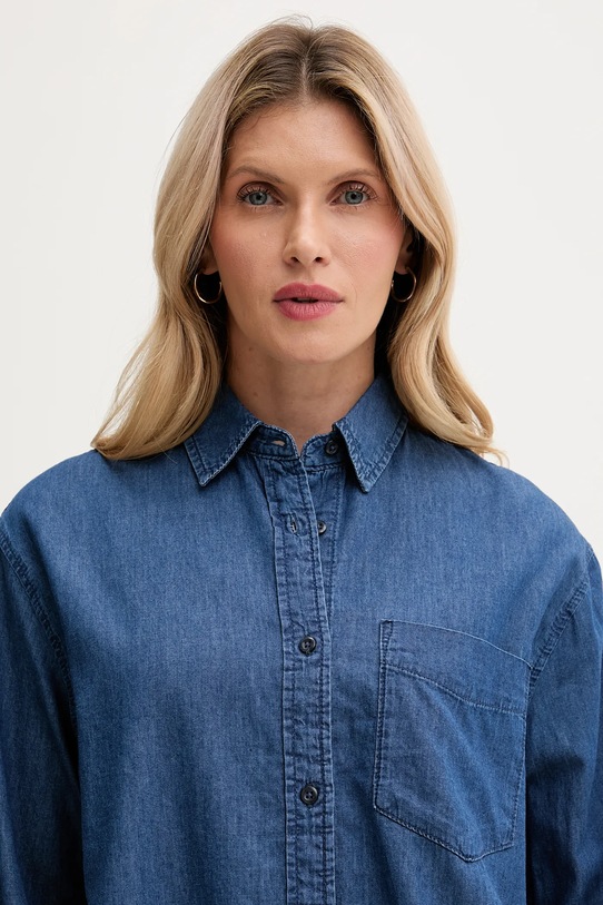 United Colors of Benetton cămașă jeans albastru 5DHJDQ0CJ