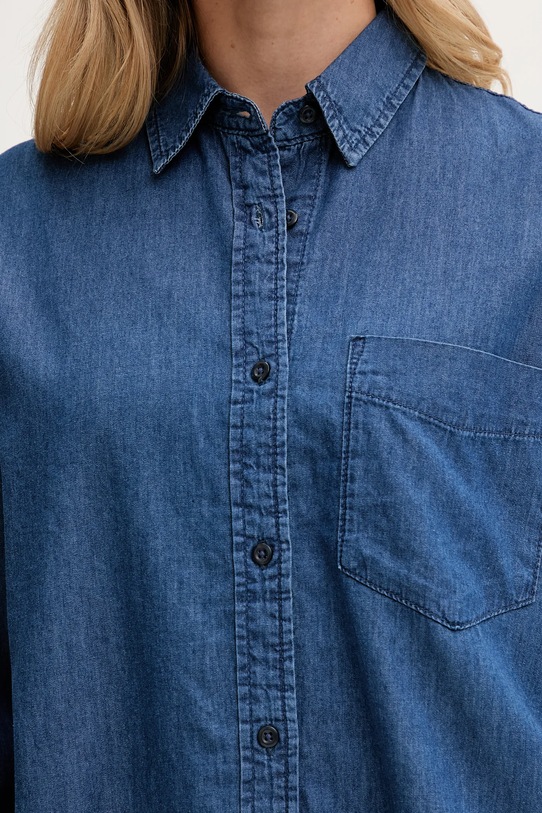United Colors of Benetton cămașă jeans 5DHJDQ0CJ albastru