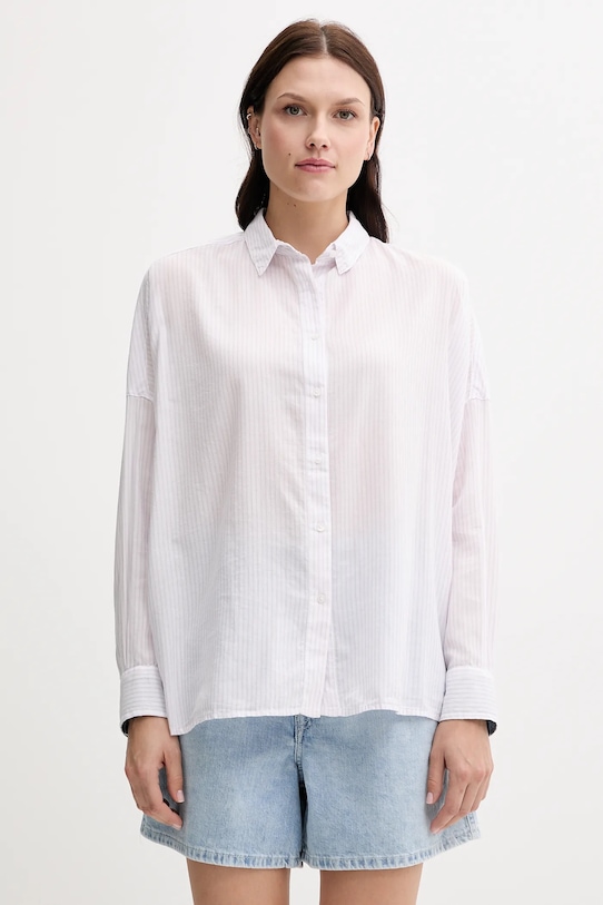 Pepe Jeans cămașă cu modele violet PL305100