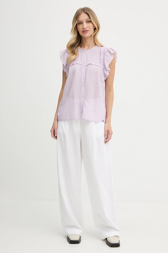 Pepe Jeans koszula PL305101 fioletowy AW25