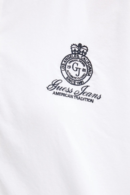 Памучна риза Guess Jeans W5YH98.WHFK1 бял