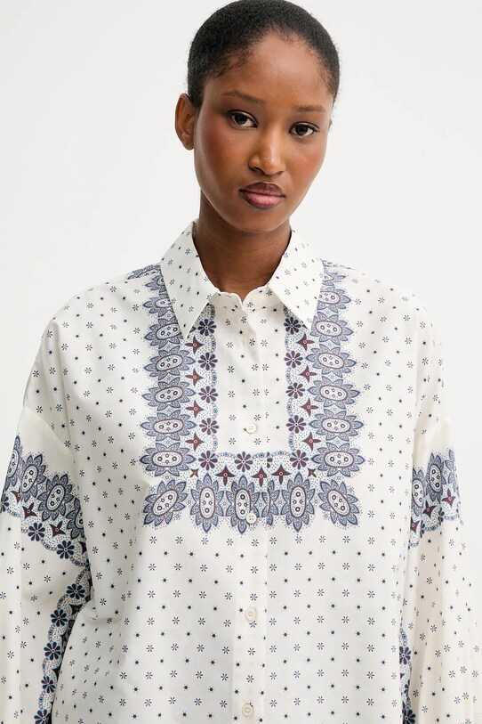 Weekend Max Mara cămașă din bumbac ADDA bej 2525116021600
