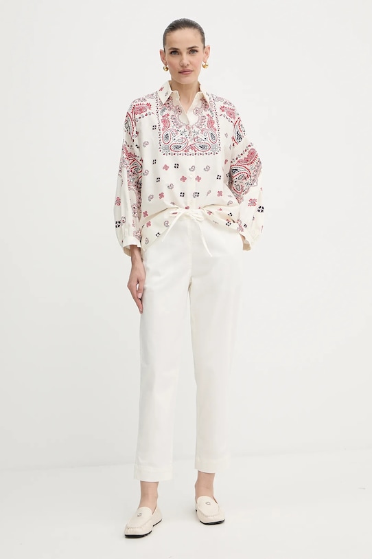 Хлопковая рубашка Weekend Max Mara ADDA 2525116021600 бежевый AW25