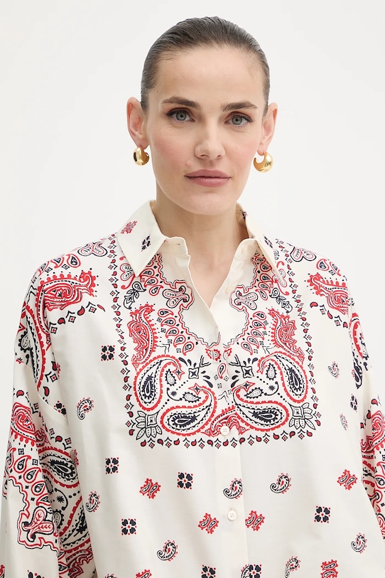 Хлопковая рубашка Weekend Max Mara ADDA бежевый 2525116021600