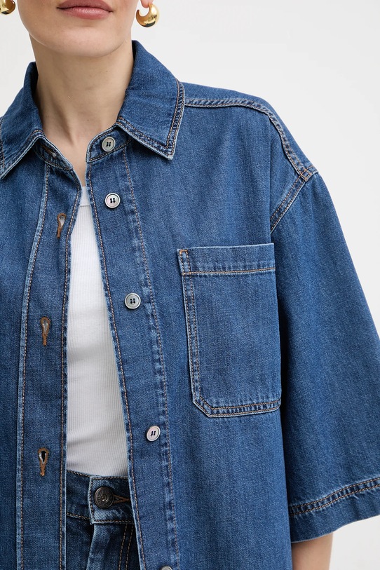 Weekend Max Mara koszula jeansowa ENZA 2525116081600 granatowy