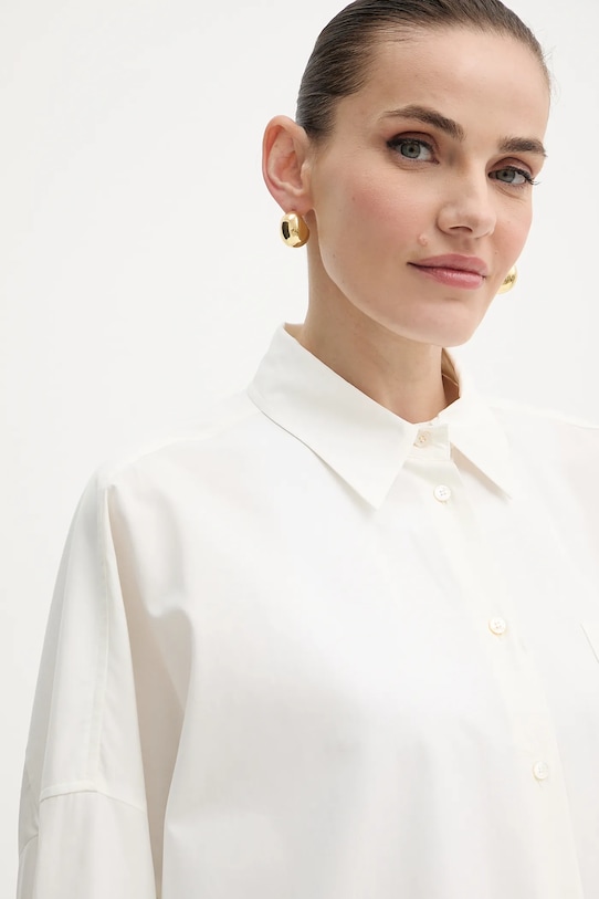 Weekend Max Mara cămașă din bumbac ZAVORRA 2525116121600 bej