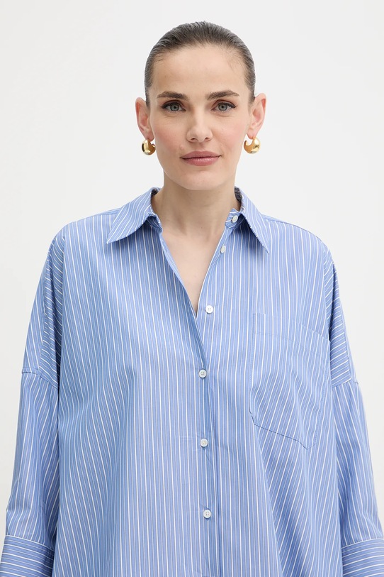 Weekend Max Mara koszula bawełniana ZAVORRA niebieski 2525116121600