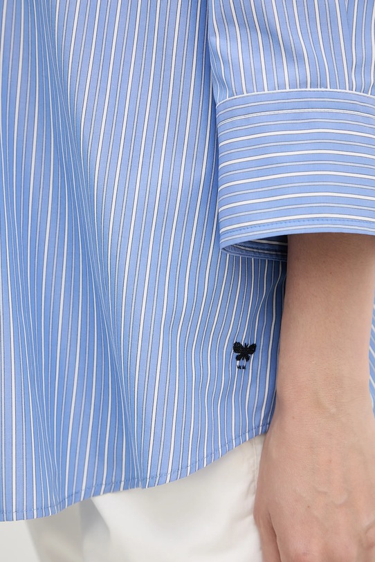 Weekend Max Mara koszula bawełniana ZAVORRA 2525116121600 niebieski