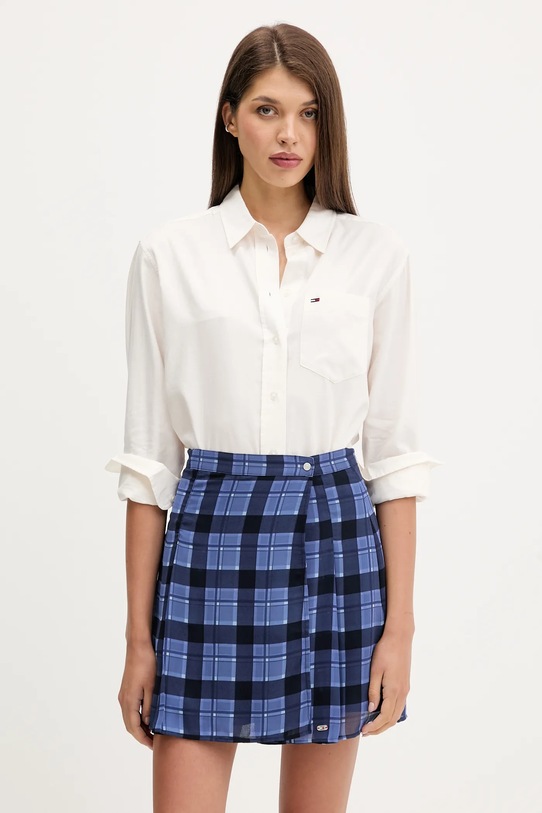 Tommy Jeans koszula bawełniana bawełna beżowy DW0DW21451