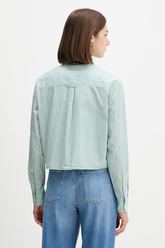 Odzież Tommy Jeans koszula bawełniana DW0DW21453 zielony