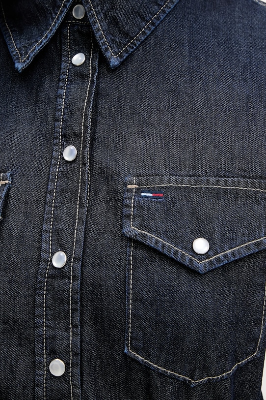 Τζιν πουκάμισο Tommy Jeans DW0DW21653 σκούρο μπλε