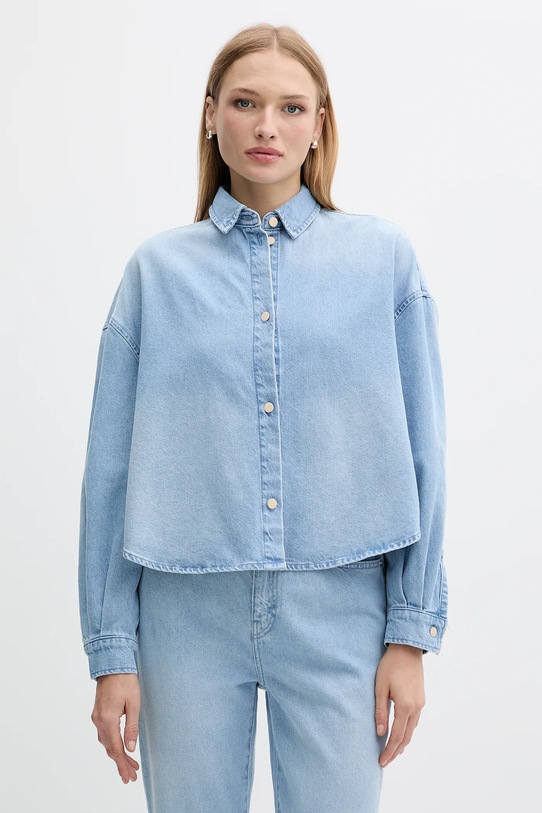 Armani Exchange koszula jeansowa bawełna niebieski XW001340.AF14494