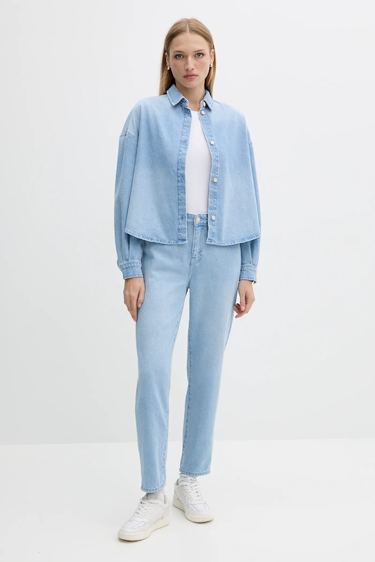 Džínová košile Armani Exchange XW001340.AF14494 modrá AW25
