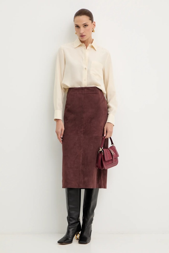 Weekend Max Mara koszula jedwabna PAMIR 2525116012600 beżowy AW25