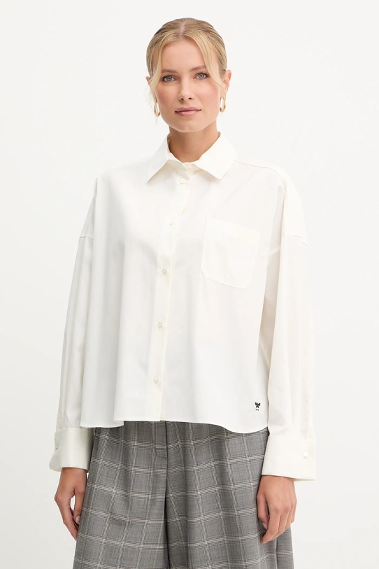 Weekend Max Mara koszula bawełniana ARTURO wzorzyste beżowy 2525116042600
