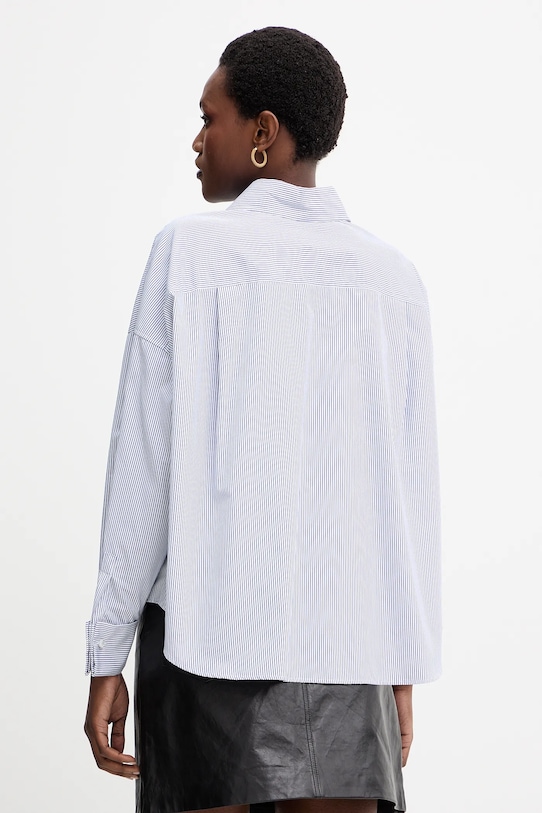 Одежда Хлопковая рубашка Weekend Max Mara ARTURO 2525116042600 тёмно-синий