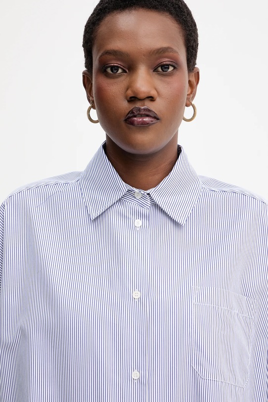 Хлопковая рубашка Weekend Max Mara ARTURO тёмно-синий 2525116042600