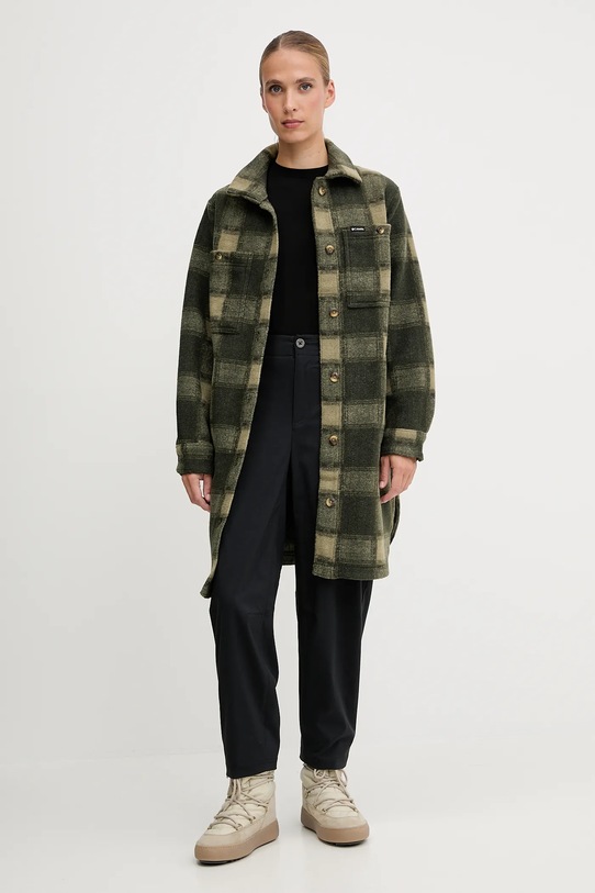 Columbia geacă cu aspect de cămașă Wildest Venture 2136171 verde AW25