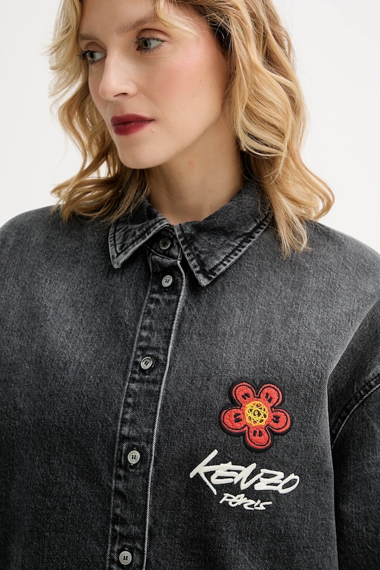 Kenzo cămașă jeans gri FF62DC2506C8
