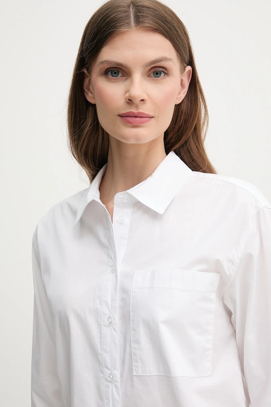 Dkny cămașă din bumbac alb DJ5W2108