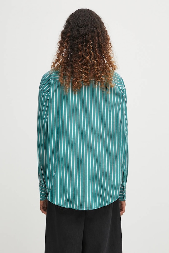 Ρούχα Βαμβακερό πουκάμισο Carhartt WIP W' L/S Grimsby I035134.30MXX πράσινο