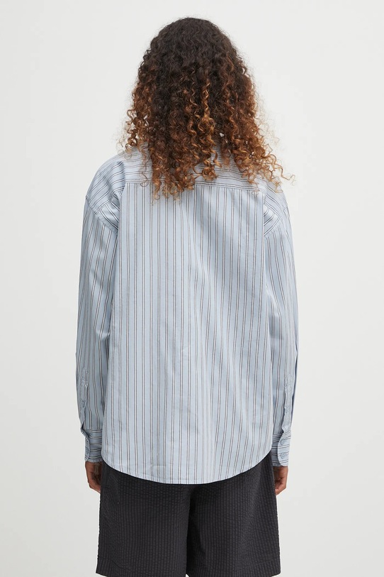 Одежда Хлопковая рубашка Carhartt WIP W' L/S Grimsby I035134.30OXX голубой