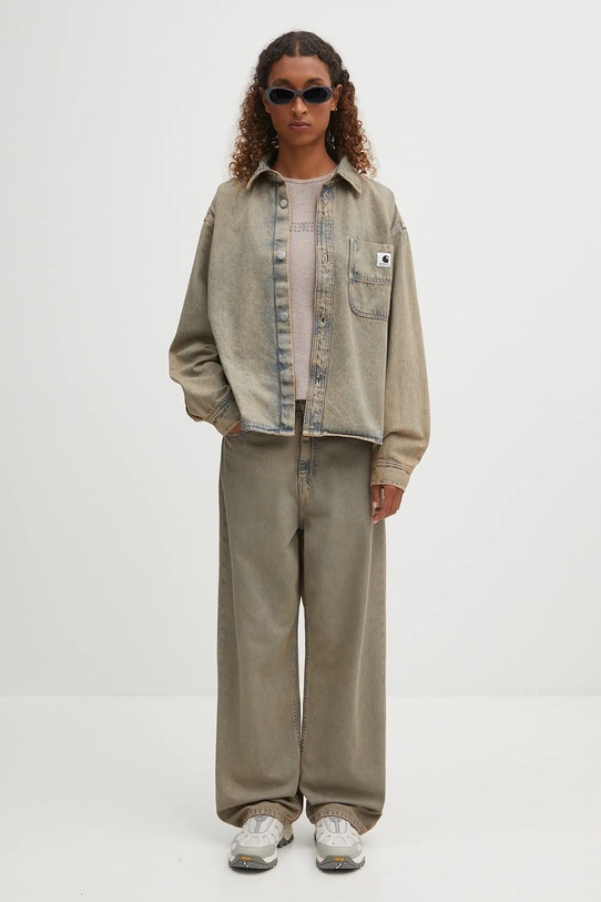 Джинсовая рубашка Carhartt WIP W' Georgia I035823.3FUGD бежевый