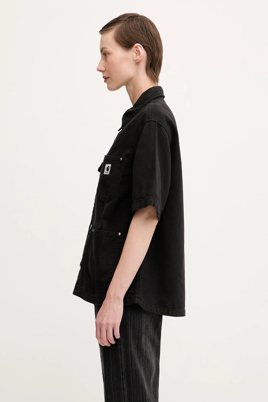 Traper košulja Carhartt WIP W' S/S Michigan I035573.89GD crna AW25