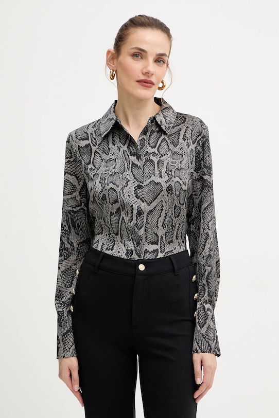 Guess cămașă FERNANDA cu modele negru W5BH83.WF1T2