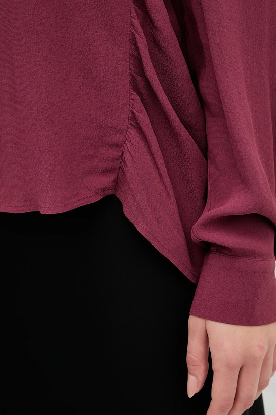 Sisley koszula 5IDTLQ09G bordowy