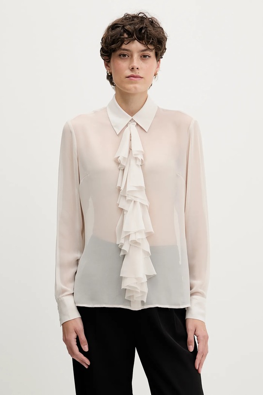 Sisley koszula regular beżowy 5NOXLQ09T