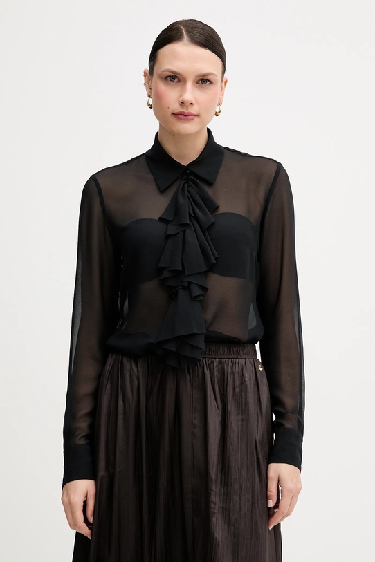 Sisley koszula regular czarny 5NOXLQ09T