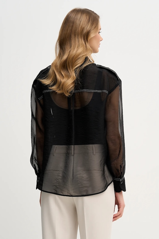 Дрехи Риза Sisley 5VGNLQ09I черен