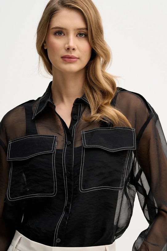 Sisley koszula czarny 5VGNLQ09I