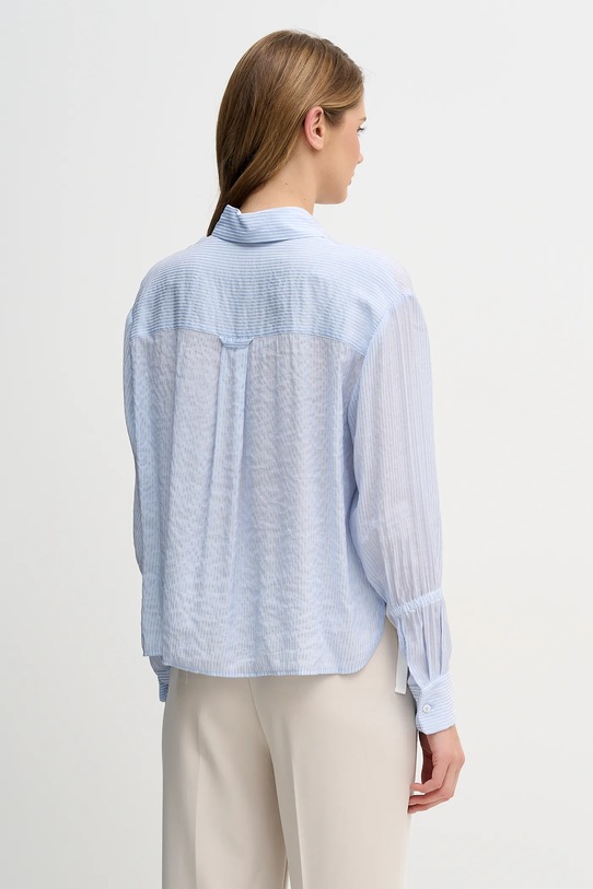 Odzież Sisley koszula 5LVZLQ09J niebieski