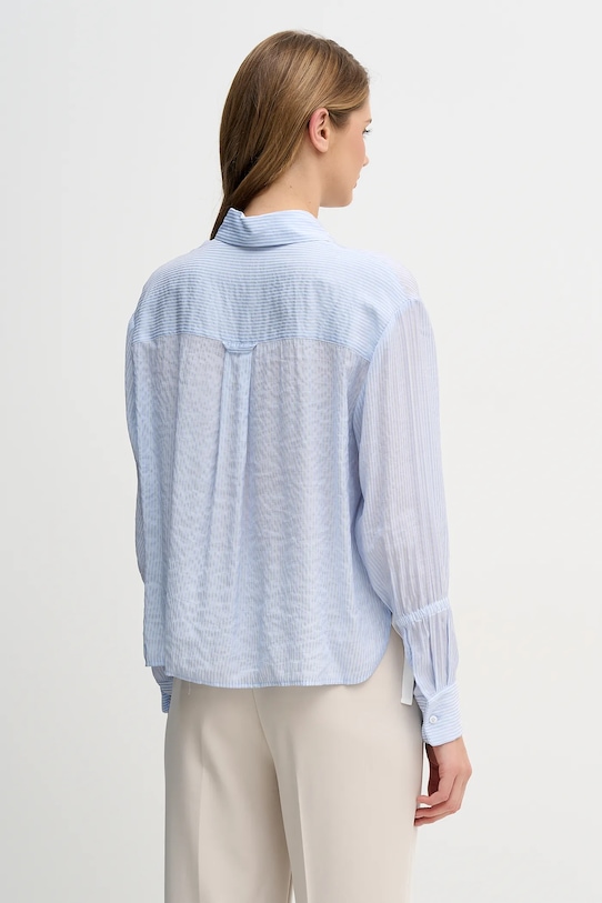 Odzież Sisley koszula 5LVZLQ09J niebieski