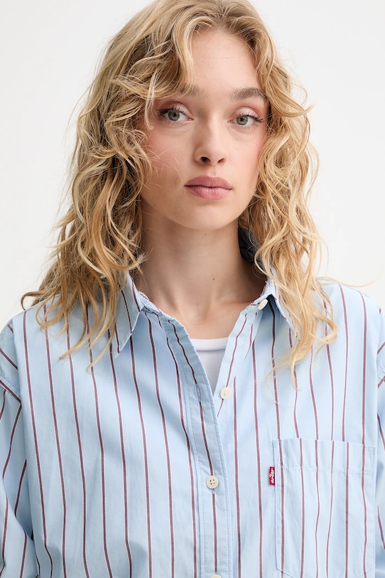 Levi's koszula bawełniana niebieski 001HM.0012