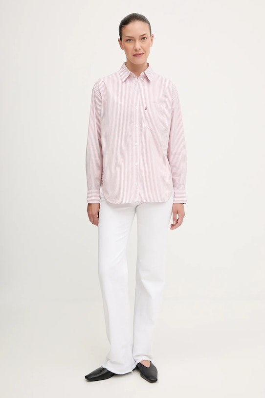 Levi's cămașă din bumbac 001HM.0013 roz AW25