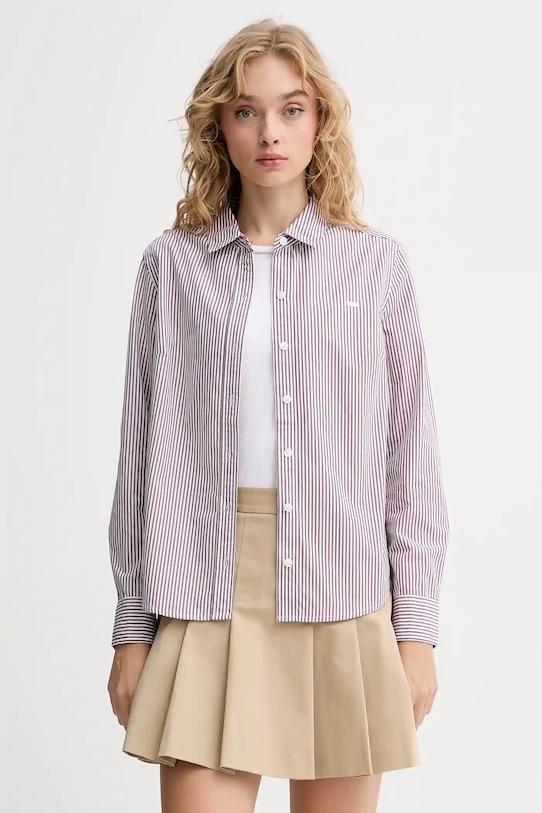Bombažna srajca Levi's Vzorčasti rjava 34574.0062