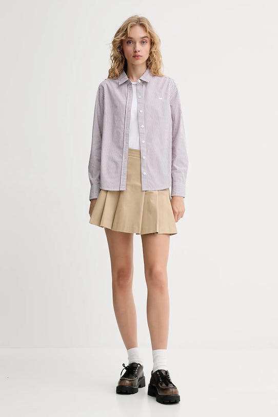 Levi's koszula bawełniana 34574.0062 brązowy AW25