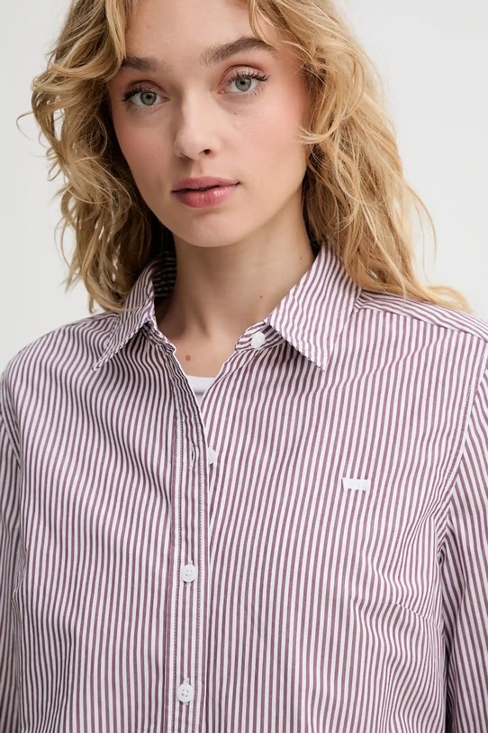 Bombažna srajca Levi's rjava 34574.0062