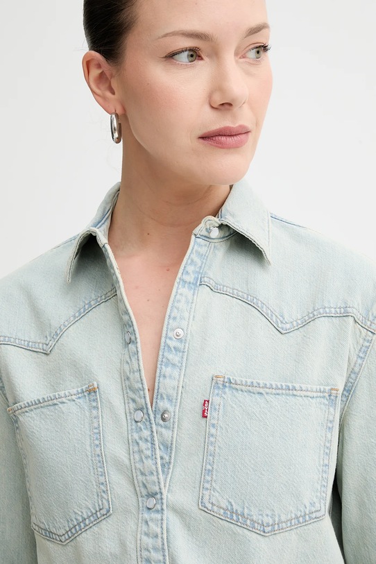Levi's koszula jeansowa niebieski A7244.0059