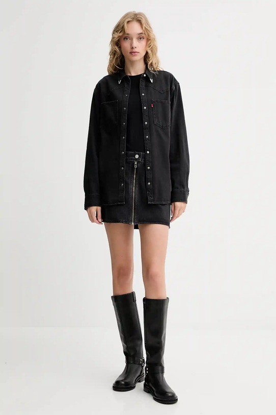 Levi's koszula jeansowa A7244.0076 czarny AW25