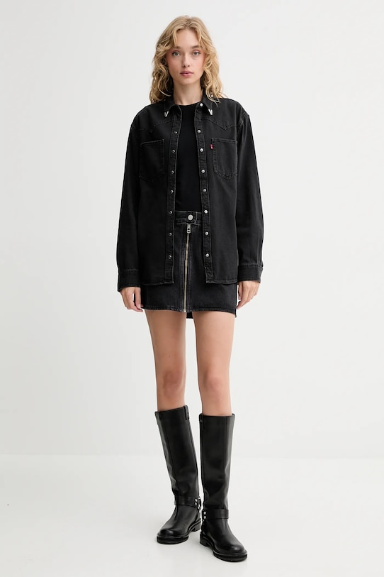 Levi's koszula jeansowa A7244.0076 czarny AW25