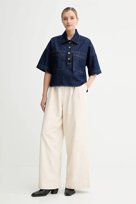 Sessun bluzka jeansowa 25110014 niebieski AW25